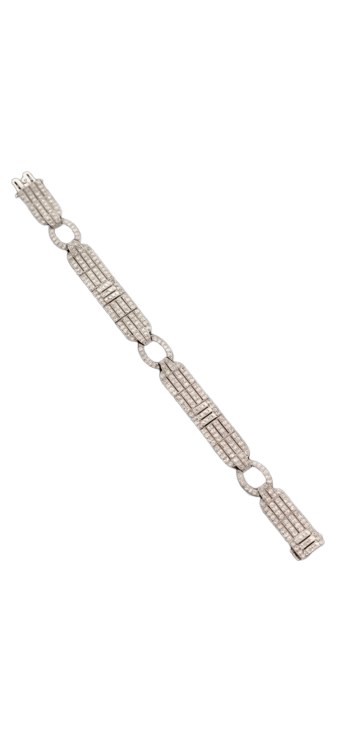 Bracelet Art déco - Bracelet en platine et diamants 58 Facettes Bracelet 2