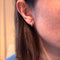 Boucles d'oreilles Demi-créoles Trinity - Boucles d'oreilles en or jaune, rose et gris 58 Facettes REF24090B-253