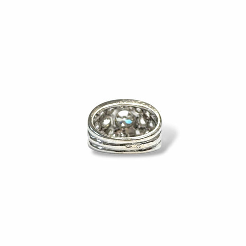 Bague 55 Bague bandeau diamants en or gris 18K 58 Facettes REF2549-317