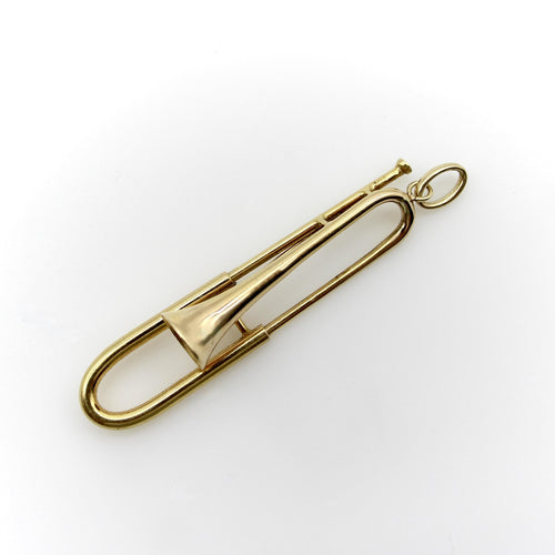 Pendentif Pendentif trombone mécanique en or 14K 58 Facettes 11149