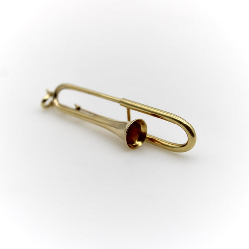 Pendentif Pendentif trombone mécanique en or 14K 58 Facettes 11149