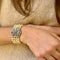Bracelet Manchette de perles - Bracelet fermoir bijou en or gris 18K rubis 58 Facettes