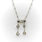 Necklace Neglected Edwardian necklace in platinum and old-cut diamonds 58 Facettes 11153