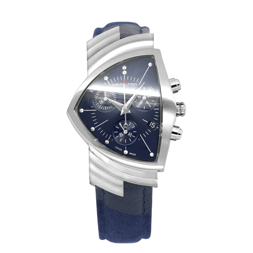 Montre Hamilton Ventura - Montre Blue Chrono en acier 58 Facettes OC-68802081