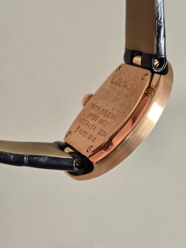 Montre Cartier Baignoire - Montre en or rose et diamants 58 Facettes 1