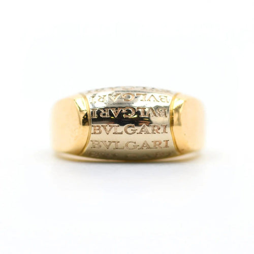Bague 55 Bulgari Tronchetto - Bague en or jaune et or blanc 58 Facettes 141b24_M