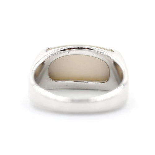Bague Bulgari Tronchetto - Bague en or blanc et nacre 58 Facettes 141C24_M