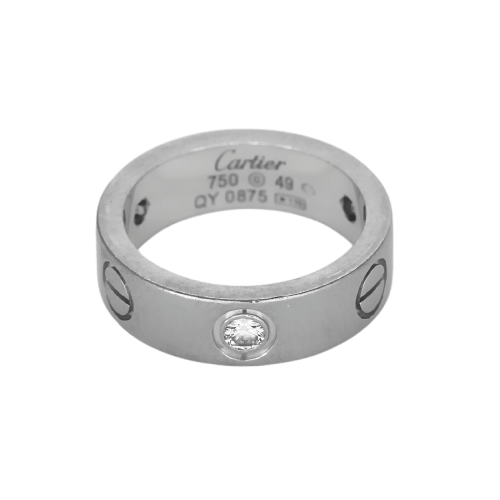 Bague 49 Cartier Love - Bague classique en or blanc et diamants 58 Facettes 58FC56