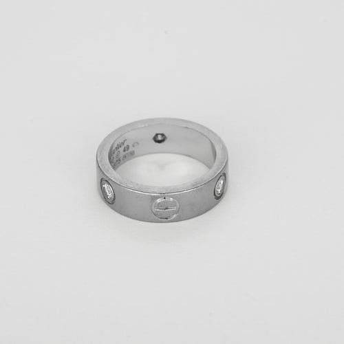 Bague 49 Cartier Love - Bague classique en or blanc et diamants 58 Facettes 58FC56