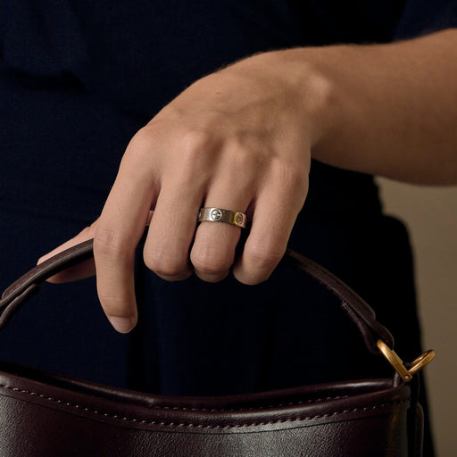 Bague 49 Cartier Love - Bague classique en or blanc et diamants 58 Facettes 58FC56