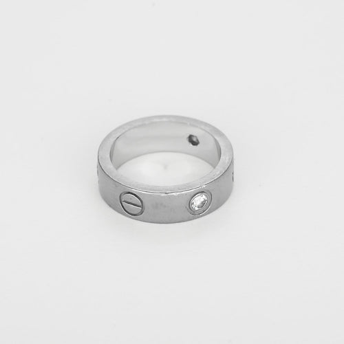 Bague 49 Cartier Love - Bague classique en or blanc et diamants 58 Facettes 58FC56