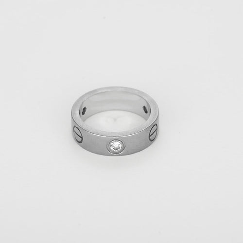 Bague 49 Cartier Love - Bague classique en or blanc et diamants 58 Facettes 58FC56