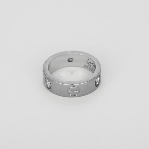 Bague 49 Cartier Love - Bague classique en or blanc et diamants 58 Facettes 58FC56