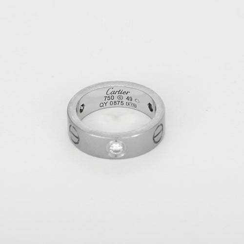 Bague 49 Cartier Love - Bague classique en or blanc et diamants 58 Facettes 58FC56