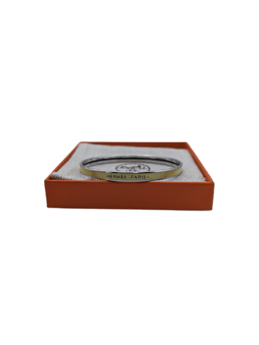 Bracelet Hermès Uni - Bracelet jonc en acier émaillé jaune 58 Facettes 1247