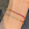 Bracelet Bracelet tennis en or 18K et saphirs arc-en-ciel 58 Facettes GBT1281YG