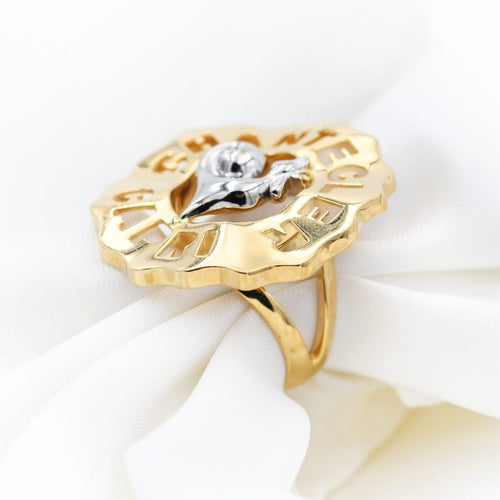 Bague 59 Chantecler Capri - Bague en or jaune et blanc avec diamants 58 Facettes 607A25_M