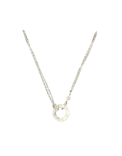 Cartier Love - Gray gold and diamond pendant 