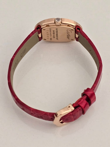 Montre Cartier Baignoire - Montre en or rose et diamants 58 Facettes 1