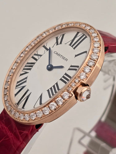 Montre Cartier Baignoire - Montre en or rose et diamants 58 Facettes 1