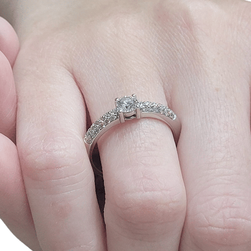 Bague Bague en or blanc et diamants 58 Facettes S416