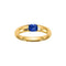 Bague 53 Single Tulip - Bague saphir ovale en or 18 carats 58 Facettes GBR1225BL