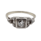 Bague 56 Bague tank Art déco en platine et diamants 58 Facettes A07516