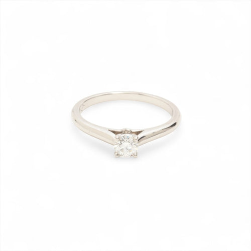 Bague 48 Cartier 1895 - Bague solitaire en platine et diamant 58 Facettes 1