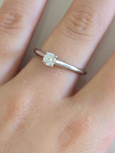 Bague 48 Cartier 1895 - Bague solitaire en platine et diamant 58 Facettes 1