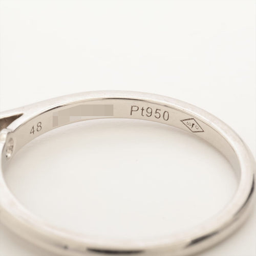 Bague 48 Cartier 1895 - Bague solitaire en platine et diamant 58 Facettes 1