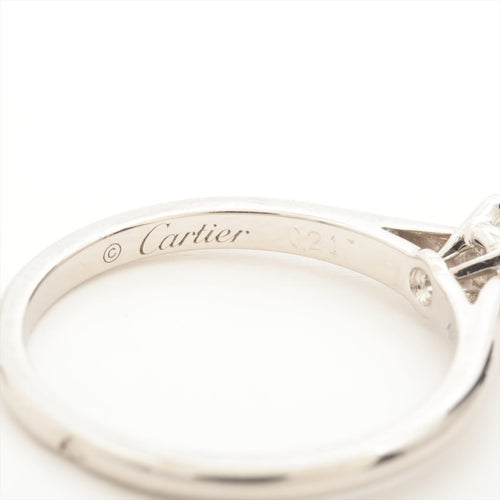 Bague 48 Cartier 1895 - Bague solitaire en platine et diamant 58 Facettes 1