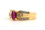 Bague 51 Bague contemporaine en or jaune, rubis et diamants 58 Facettes 23857