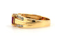 Bague 51 Bague contemporaine en or jaune, rubis et diamants 58 Facettes 23857