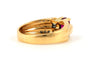 Bague 51 Bague contemporaine en or jaune, rubis et diamants 58 Facettes 23857