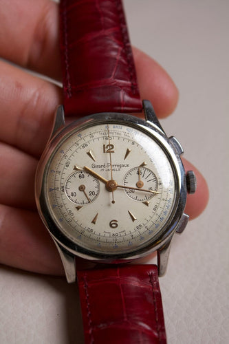 Montre Girard-Perregaux - Montre chronographe réf. 22209 en acier 58 Facettes MONTRE-004