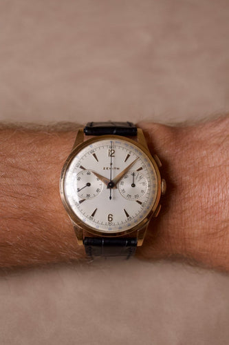 Montre Zenith Stellina - Montre chronographe 37 mm en or rose 18 ct 58 Facettes MONTRE-005