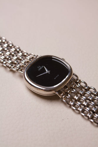Montre Omega Jeux d’Argent - Montre-bijou en argent et onyx 58 Facettes MONTRE-006
