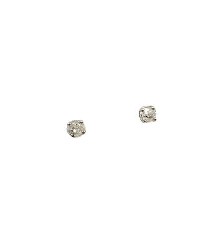 Vintage 18k gold and diamond stud earrings 