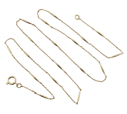 Collier Collier chaîne vintage en or 18K à mailles forçat 58 Facettes A07405
