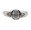 Bague 52 Bague jonc vintage en or blanc et diamant ovale 58 Facettes A07408