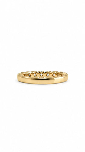 Bague 51 Demi-alliance - Bague en or jaune 18K et diamants 58 Facettes LP 1570/AUNB