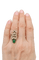 Bague 52 Bague vintage à volutes en or 18K, émeraude et diamants 58 Facettes SADD/53/5
