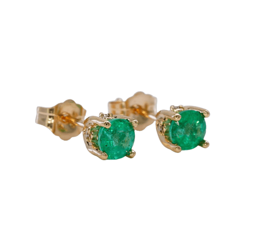 Boucles d'oreilles Boucles d'oreilles en or jaune avec émeraudes et diamants 58 Facettes E0025