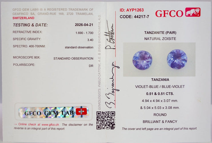 Boucles d'oreilles Boucles d'oreilles en or jaune, tanzanites et diamants 58 Facettes E0027
