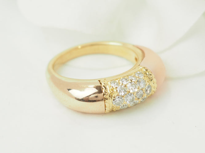 Bague 54 Van Cleef & Arpels Philippine - Bague en or jaune, diamants et corail 58 Facettes 33591