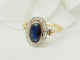 Bague 54.5 Bague Pompadour en or jaune, saphir de Verneuil et diamants 58 Facettes 33562