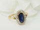 Bague 54.5 Bague Pompadour en or jaune, saphir de Verneuil et diamants 58 Facettes 33562