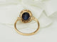 Bague 54.5 Bague Pompadour en or jaune, saphir de Verneuil et diamants 58 Facettes 33562