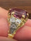 Bague 54 Bague portugaise - Bague en or jaune, spinelle Mogok et diamants 58 Facettes F33