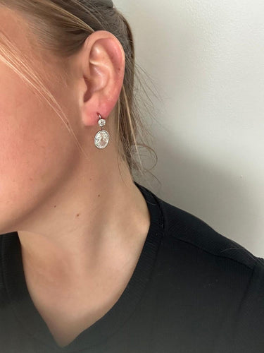 Boucles d'oreilles Belle Époque - Boucles d’oreilles en platine, or et diamants GIA 11,93 ct 58 Facettes C14